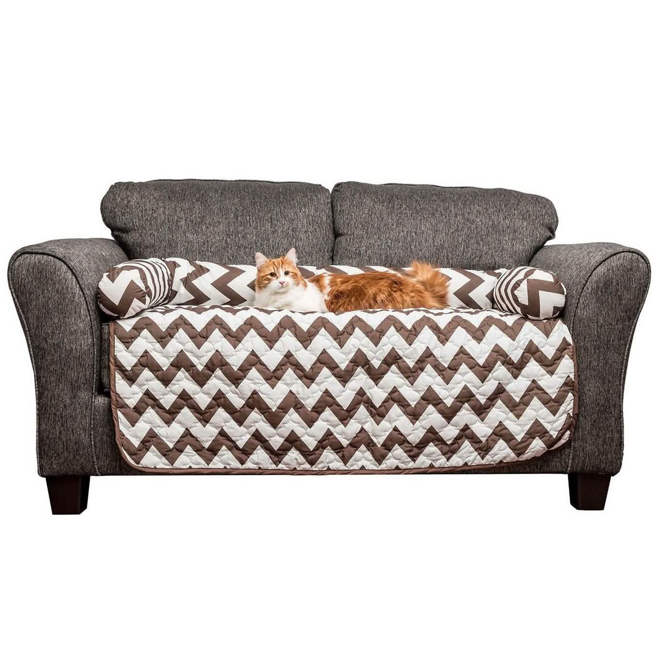 Chevron Reversible Quilted Pet Bed Chair Cover - Assorted Sizes
