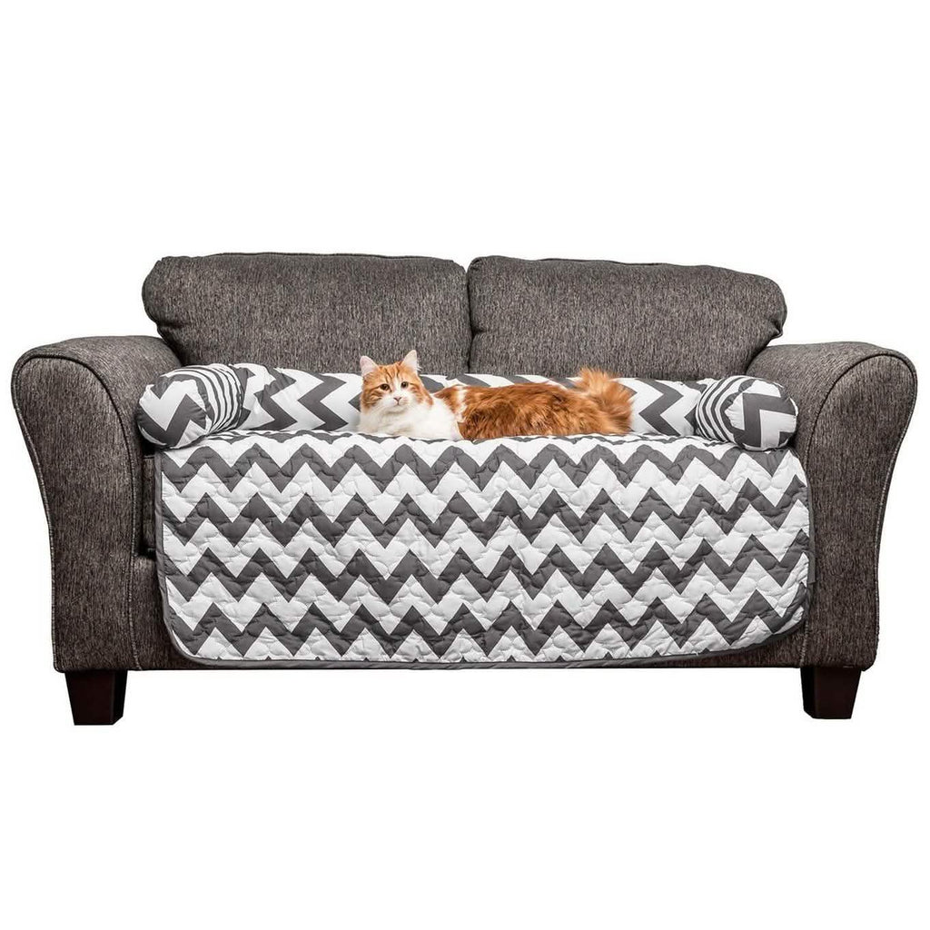 Chevron Reversible Quilted Pet Bed Chair Cover - Assorted Sizes