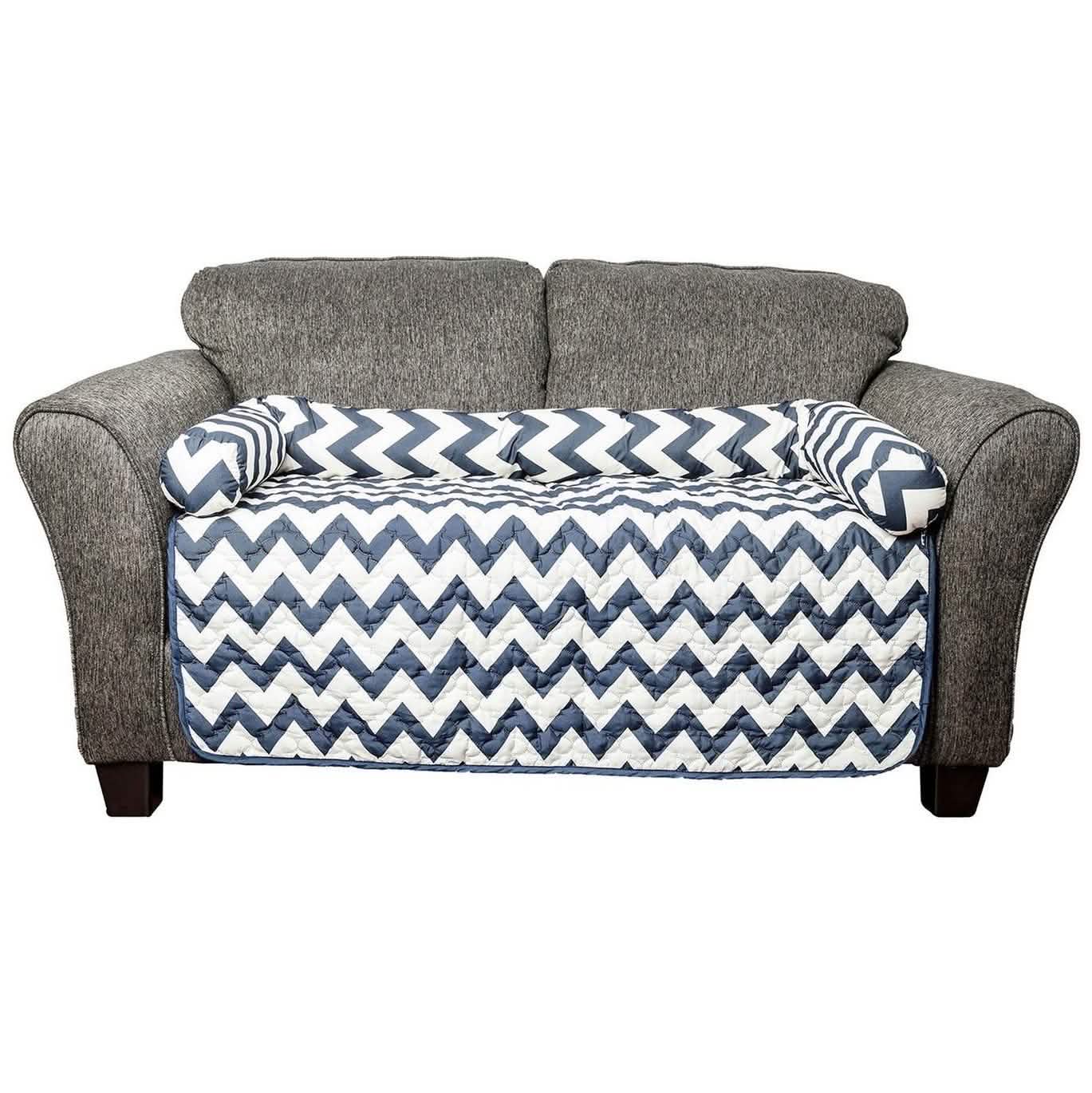 Chevron Reversible Quilted Pet Bed Chair Cover - Assorted Sizes