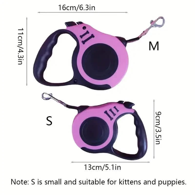 Durable Double Switch Retractable Pet Leash